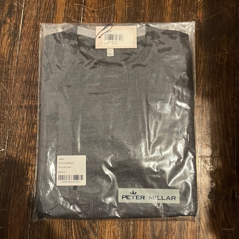Peter Millar Men’s Crown Crewneck Sweater Size S NEW
